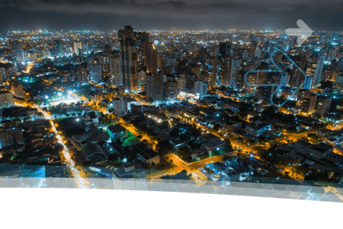 City landscape at night - Alliance for Secutiry - Inter American Development Bank - IDB