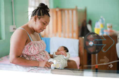 Mom taking care of her child - IDB Cares - Inter American Development Bank - IDB