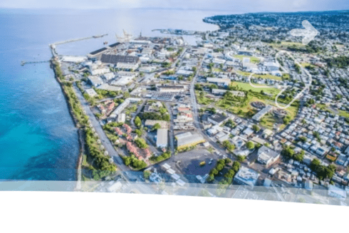 City landscape with a bay - One Caribbean - Inter American Development Bank - IDB