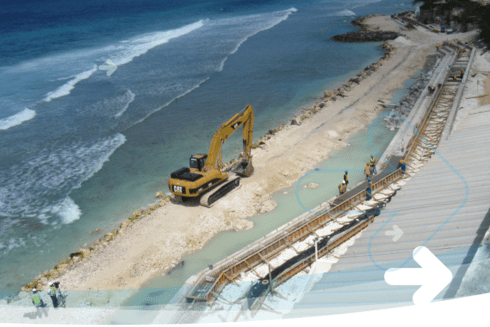 Works on a beach - Ready and Resilient Americas - Inter American Development Bank - IDB