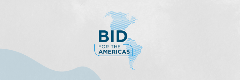 BID for the Americas logo with the Latin America and the Caribbean map. Development - Inter-American Development Bank - IDB