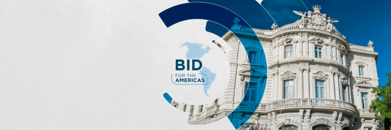 Banner BID for the americas - Inter American Development Bank - IDB