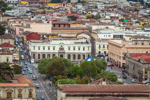 Vista panorámica del Parque a Centro América en Quetzaltenango. Guatemala - Banco Interamericano de Desarrollo - BID 