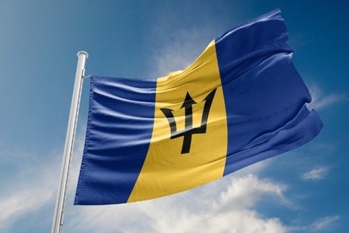 The flag of Barbados