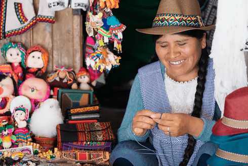 Bolivian Woman Making a Toy - Investor - Inter American Development Bank - IDB