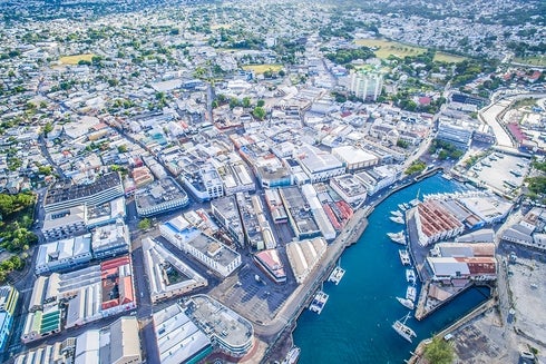 An aerial view of Barbados - Water- IDB - Inter-American Development