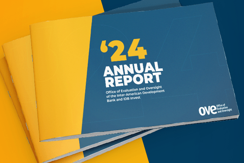 Annual Report cover - OVE- Inter American Development Bank - IDB